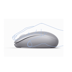 Mouse Inalámbrico 2.4G 800/1200/1600/2400 DPI | Función de 3 botones | Alcance 10m | Silencioso |  Ergonómico | Anti-caída y Anti-interferencias | Batería Alcalina AA incluida  | Color Grey.