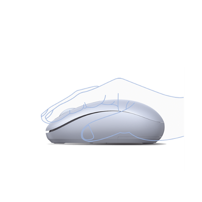 Mouse Inalámbrico 2.4G 800/1200/1600/2400 DPI | Función de 3 botones | Alcance 10m | Silencioso |  Ergonómico | Anti-caída y Anti-interferencias | Batería Alcalina AA incluida  | Color Dusty Blue.