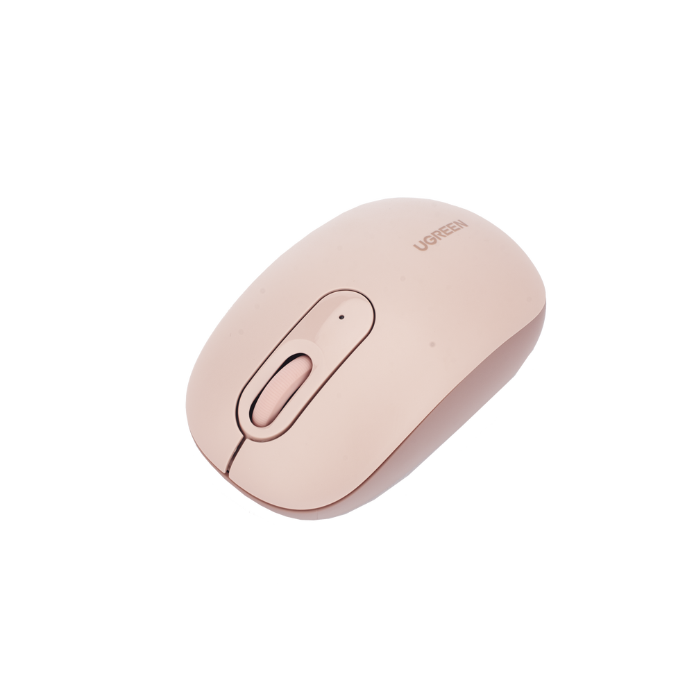 Mouse Inalámbrico 2.4G 800/1200/1600/2400 DPI | Función de 3 botones | Alcance 10m | Silencioso |  Ergonómico | Anti-caída y Anti-interferencias | Batería Alcalina AA incluida  | Color Dusty Pink.