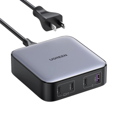 Cargador de Escritorio de 100W | 4 Puertos de Carga Rápida | 3 USB-C | 1 USB-A | Tecnología GaN II +SIC | Power Delivery 3.0 | Quick Charge 4.0 | Chip Confiable y Carga Inteligente | Optimiza la Experiencia de Carga