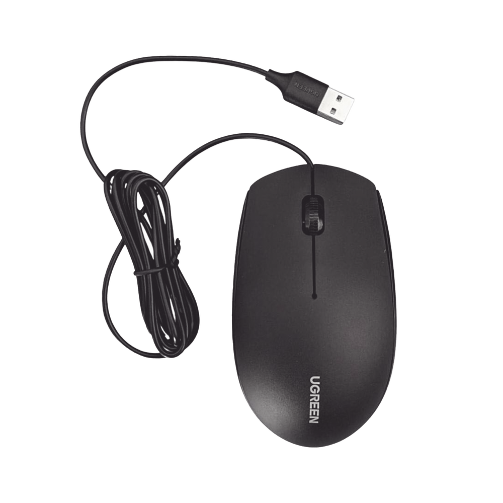 Mouse Óptico USB | Cable USB de 1.5 metros | 3 Botones | 1200DPI | Diseño Ergonómico | Silencioso | Color Negro | Windows / MacOS / Linux / Chrome y otros | También Compatible con  DVR / NVR.
