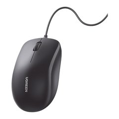 Mouse Óptico USB | Cable USB de 1.5 metros | 3 Botones | 1200DPI | Diseño Ergonómico | Silencioso | Color Negro | Windows / MacOS / Linux / Chrome y otros | También Compatible con  DVR / NVR.