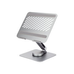 Soporte Giratorio de Aluminio para Laptop | Giratorio 360° | Función de Bloqueo | Soporta Laptops de 10 a 17.3''| Capacidad de Carga 5Kg | Excelente Estabilidad | Diseño Ergonómico | Altura y Angulo Ajustable | Plegable y Port&amp