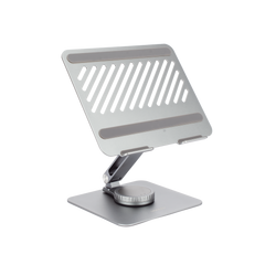 Soporte Giratorio de Aluminio para Laptop | Giratorio 360° | Función de Bloqueo | Soporta Laptops de 10 a 17.3''| Capacidad de Carga 5Kg | Excelente Estabilidad | Diseño Ergonómico | Altura y Angulo Ajustable | Plegable y Port&amp