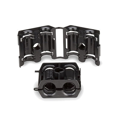 Sujetador Doble de Plástico para Cable con Diámetro de 6 a 8 mm (0.24 a 0.31 Pulgadas). Paquete de 10 Piezas