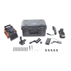 Fusionadora de Fibra Óptica de Alineación Activa por Revestimiento con 4 Motores con Pérdida Típica (SM); 0.02 dB (MM); 0.04 dB) con Pantalla Touch / Capacitación Básica Virtual Gratuita