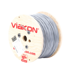 Cable 2 x 18 AWG / Blindado / 305 Metros (1000 Pies) / Riser / UL / Color Gris / Hecho en México