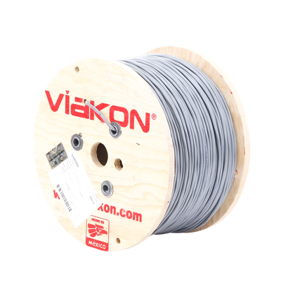 Cable 2 x 18 AWG / Blindado / 305 Metros / Riser / UL / Color Gris / Hecho en México