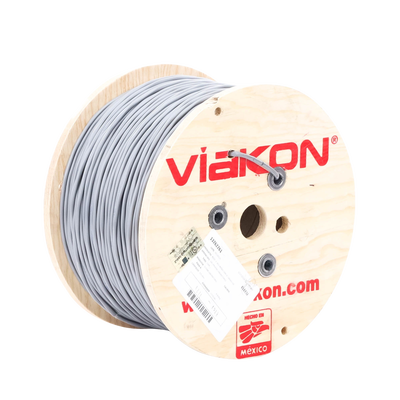 Cable 2 x 18 AWG / Blindado / 305 Metros / Riser / UL / Color Gris / Hecho en México