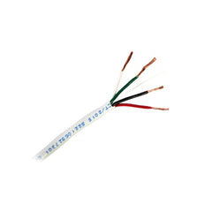 Bobina de 305 Metros (1000 Pies) / Cable de Cobre / 4 X 18 AWG / Tipo Alarmas UL / Para Interior / Color Gris / Para Aplicaciones de Alarmas de Intrusión / Interfonos / TV Porteros / y Multi-Propósito / Hecho en México