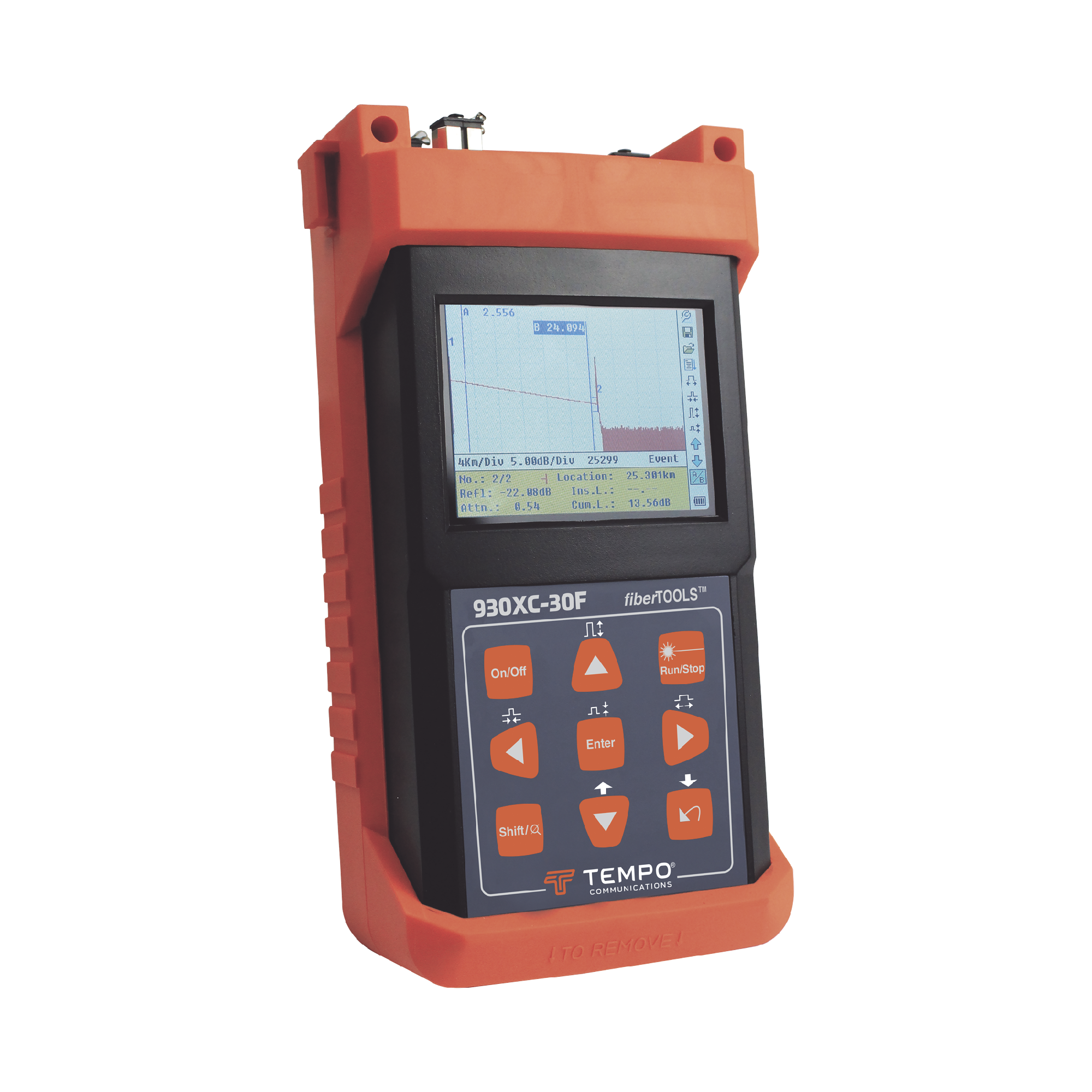 OTDR para Pruebas en Enlaces de Fibra Óptica, Lambdas 1310/1550/1625 nm / Prueba Fibra Viva