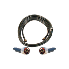 Jumper Coaxial de 50 Ohm con Cable Wilson-400 | Conector N Macho en los Extremos | 15.24 Metros (50 Pies) de Longitud.