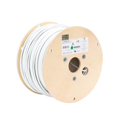 Bobina de Cable Blindado F/UTP de 4 Pares, Z-MAX, Cat6A, Soporte de Aplicaciones 10GBase-T, CM, Color Blanco, 305m