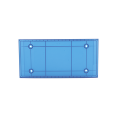 Domo Central Pequeño de reemplazo para barra de luces SP216 de la marca SignalPro, Color Azul