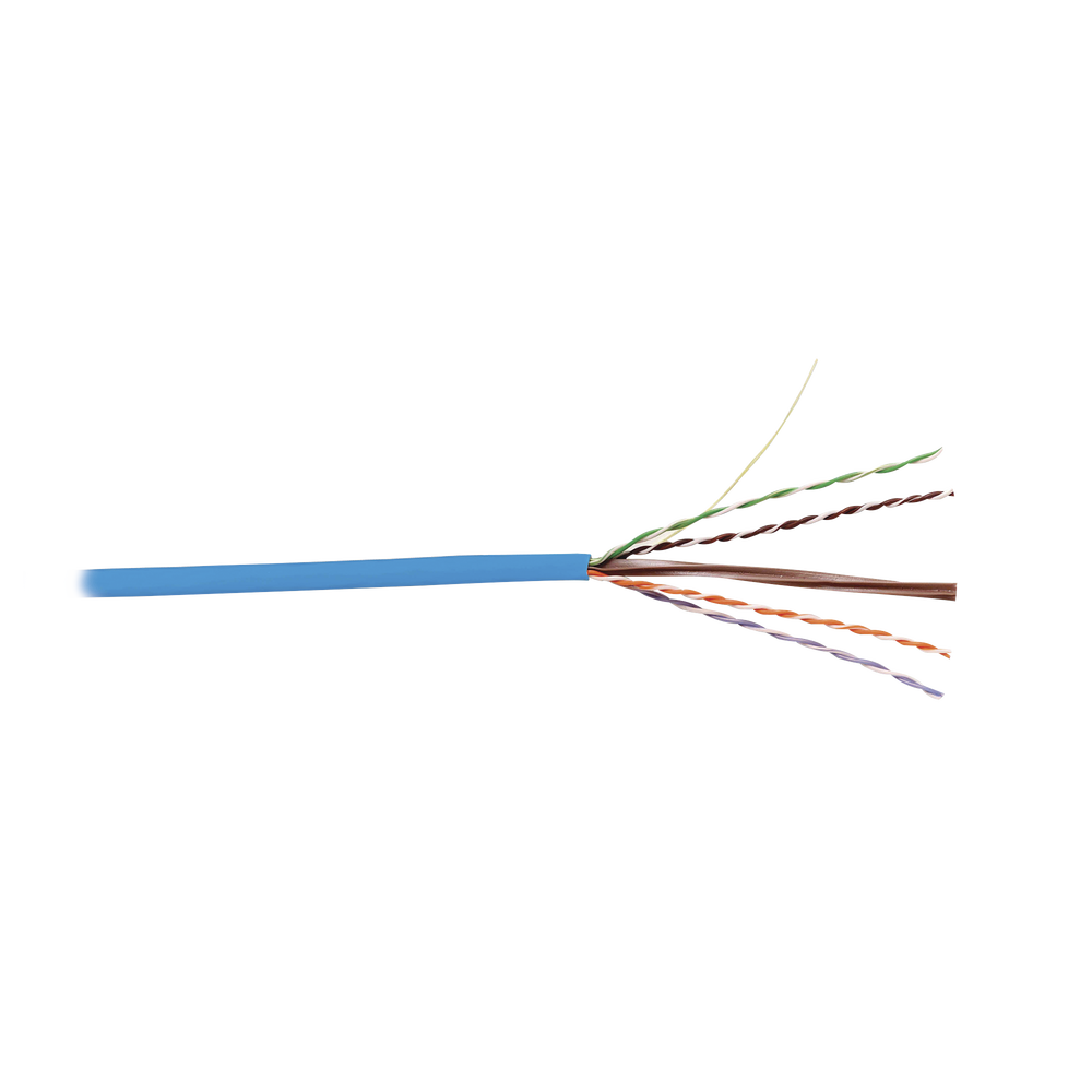 Bobina de Cable UTP Reelex, de 4 Pares, Desempeño Cat6, LS0H (Bajo Humo, Cero Halógenos), Color Azul, 24 AWG, 305 Metros (1000 Pies)