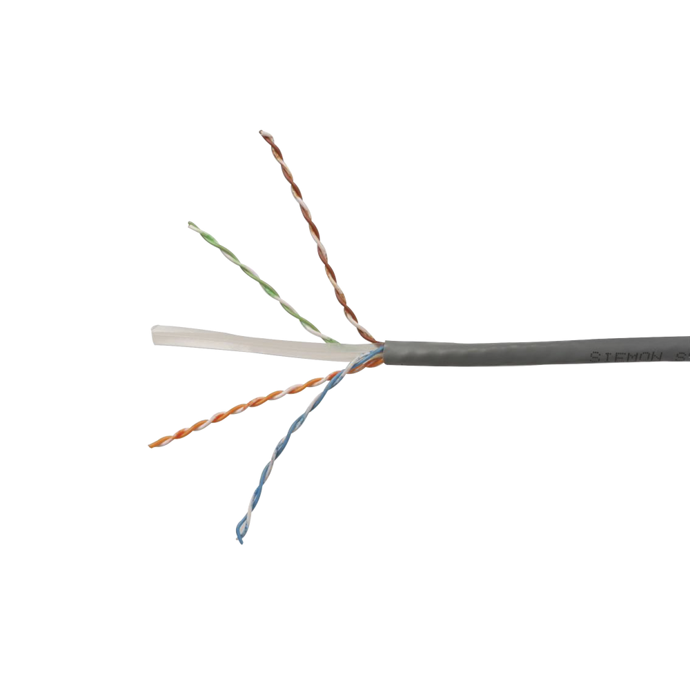 Bobina de Cable UTP Reelex, de 4 Pares, Desempeño Cat6, PVC (CM), Color Gris, 24 AWG, 305 Metros (1000 Pies)