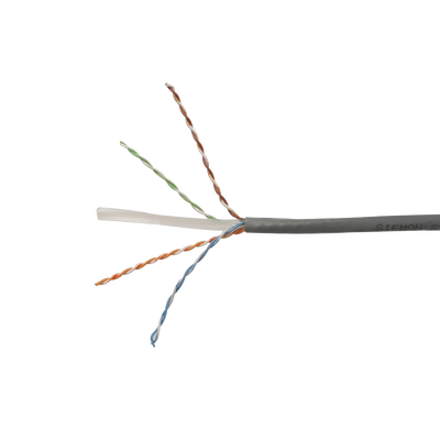 Bobina de Cable UTP Reelex, de 4 pares, Desempeño Cat6, PVC (CM), Color Gris, 24 AWG, 305m