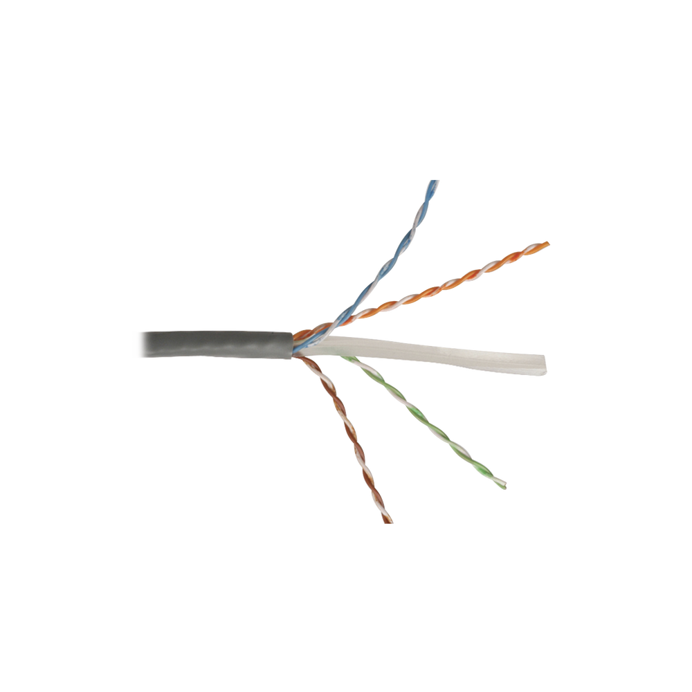 Bobina de Cable UTP Cat6, 23 AWG de 4 Pares, Alto Desempeño, PVC (CMR), 305 Metros (1000 Pies) Reelex (Color: Gris)