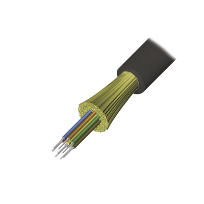 Cable de Fibra Óptica de 4 hilos, Interior/Exterior, Loose Tube, No Conductiva (Dieléctrica), LS0H, Monomodo OS1/OS2 9/125, 1 Metro