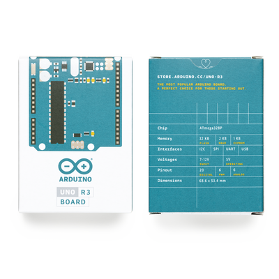 Arduino UNO REV3 / Una gran herramienta para iniciar en el mundo de la electrónica y la programación,  Chip reemplazable,  Adaptador para batería 9v