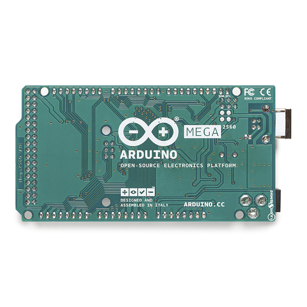 Placa de Desarrollo Arduino Mega 2560 Rev3 / Microcontrolador ATmega2560 16 MHz / 54 Pines Digitales / 16 Entradas Analógicas / 4 UART Hardware / 256KB Flash / USB Programación / Compatibilidad Shields