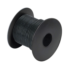 Rollo de cable grado marino calibre 14 en color negro de 100 pies (30.48 m).