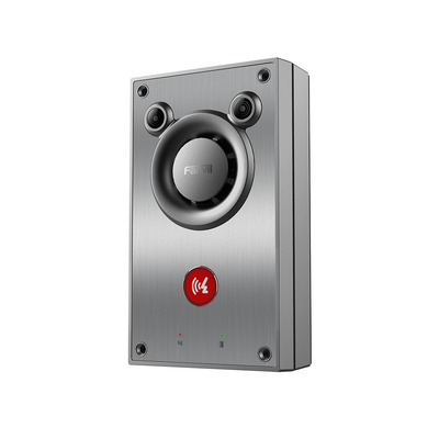 Intercomunicador IP, Altavoz 10W, 2 relevadores con botón para llamada, anti-vandálico, IP66 e IK10, PoE