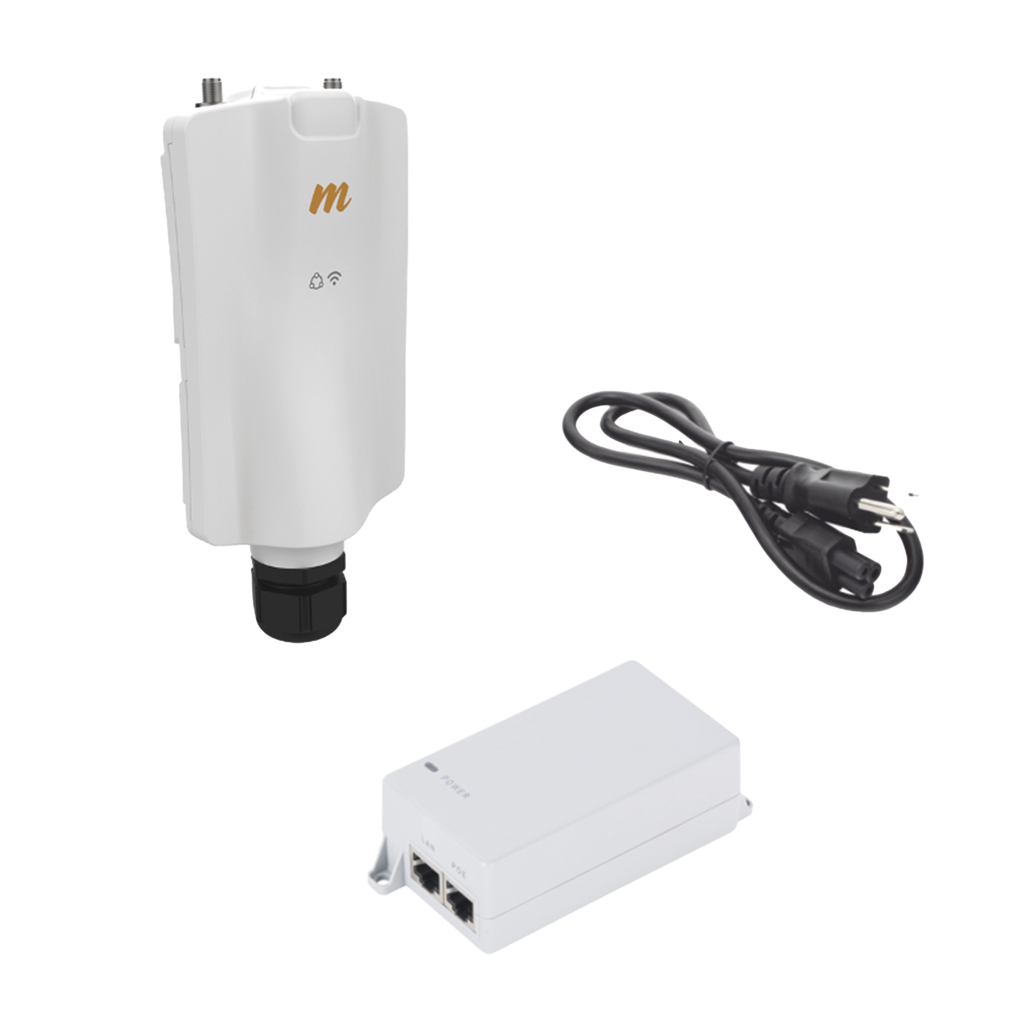Kit de radio A5x, 700 Mbps, hasta 64 usuarios concurrentes,  Monitoreo a travez de la nube, incluye POE24V y cable de alimentación PCC53