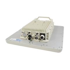 Punto de Acceso WiFi, PTP y PTMP Doble Banda Simultanea, Ideal Para Industria 4.0, Hasta 1.7 Km de Cobertura WiFi, Antena Sectorial MIMO 8x8 Integrada de 100° de Apertura en 2.4 GHz, MIMO 2x2 Conectorizado en 5 GHz.