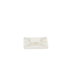 Montaje-Sujetador Para Cable de 4 Vías, con Adhesivo, 25.4 x 25.4mm (1in x 1in), Color Blanco, Uso en Interior, 1 pieza