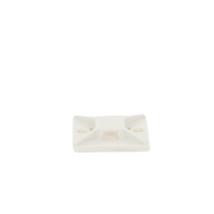Montaje-Sujetador Para Cable de 4 Vías, con Adhesivo, 25.4 x 25.4mm (1in x 1in), Color Blanco, Uso en Interior, 1 pieza