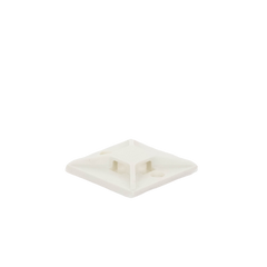 Montaje-Sujetador Para Cable de 4 Vías, con Adhesivo, 25.4 x 25.4mm (1in x 1in), Color Blanco, Uso en Interior, 1 pieza