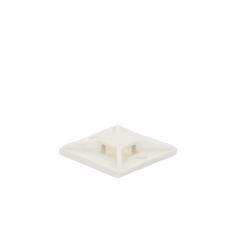 Montaje-Sujetador Para Cable de 4 Vías, con Adhesivo, 25.4 x 25.4mm (1in x 1in), Color Blanco, Uso en Interior, 1 pieza