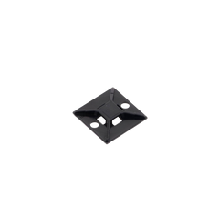 Montaje-Sujetador Para Cable de 4 vías, con Adhesivo Acrilico, 25.4 x 25.4mm (1in x 1in), Color Negro, Uso en Exterior, 1 pieza