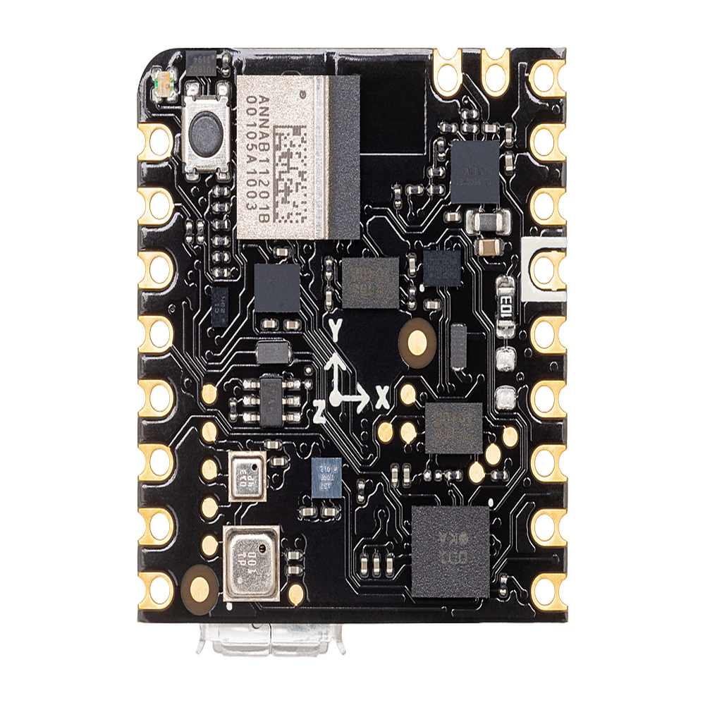 Placa de Desarrollo IoT / Arduino Nicla Sense ME / 4 Sensores Bosch Industrial / Bluetooth 5.0 / nRF52832 Cortex-M4F 64MHz / 512KB Flash + 2MB Externa / BHI260AP IMU 6 Ejes / BME688 Gas VOC / BMP390 Presión / BMM150 Magnetómetro