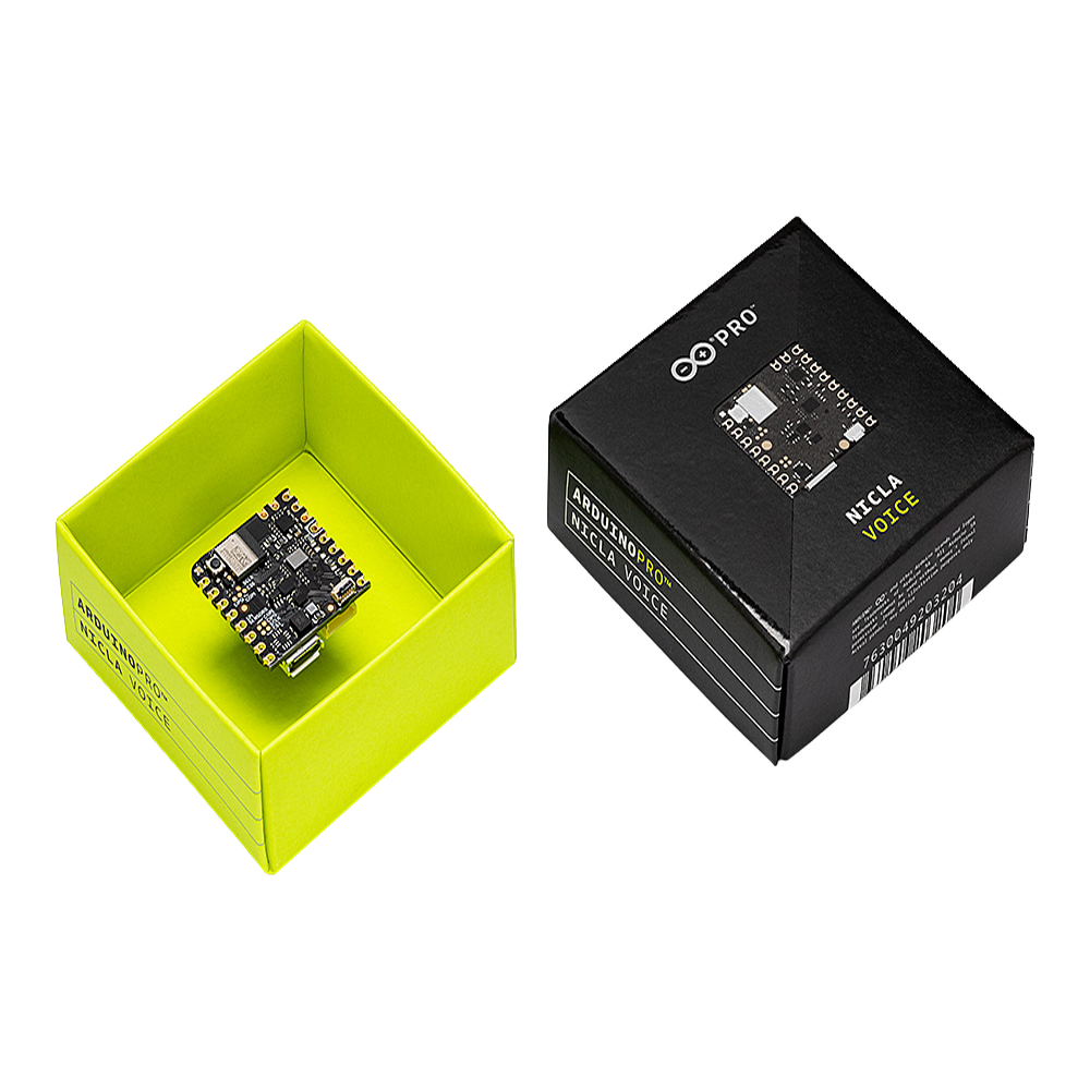 Placa Desarrollo Nicla Voice / Procesador Neural Syntiant NDP120 / Bluetooth 5.0 BLE / IMU 9 Ejes / Micrófono MEMS 105dB / Reconocimiento Voz Always-On / Machine Learning Edge