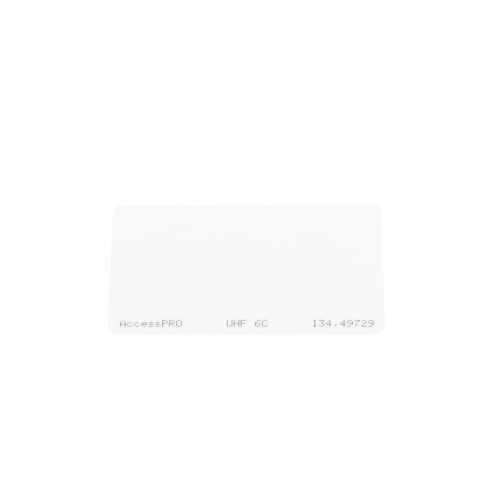 Tag UHF tipo Tarjeta para lectoras de largo alcance 900 MHZ / EPC GEN 2 / ISO 18000 6C / No imprimible / NO incluye porta tarjeta