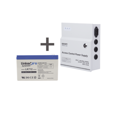 Kit / Fuente  regulada de 11 - 15 V @ 5A / Capacidad de respaldo / Modelo  ACPST1205 + Batería incluida LK712