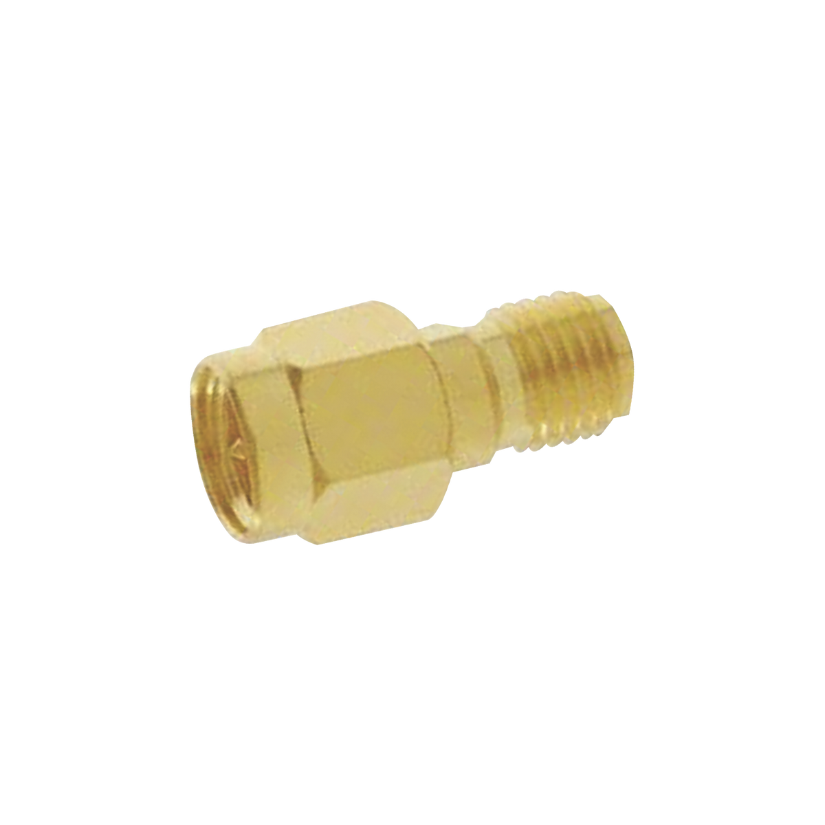 Adaptador en Línea, de Conector SMA Macho a SMA Hembra Inverso, Oro/ Oro/ Teflón.