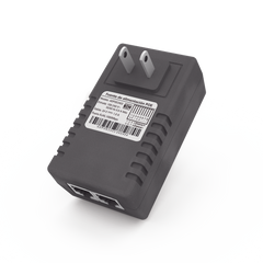 Adaptador de pared / Inyector PoE / 24 Vcc / 1 A / Controlado por chip IC / Protección contra OV, OC, SC, UV/  Fácil de instalar