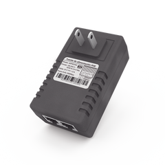 Adaptador de pared / Inyector PoE / 24 Vcc / 1 A / Controlado por chip IC / Protección contra OV, OC, SC, UV/  Fácil de instalar