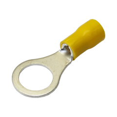 Terminal tipo ojo / 3 / 16" / 10 - 10 AWG / Amarillo / Paquete de 25 piezas.