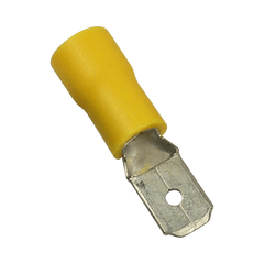 Terminal tipo macho aislada / 12 - 10 AWG / Amarillo / Paquete de 25 piezas.