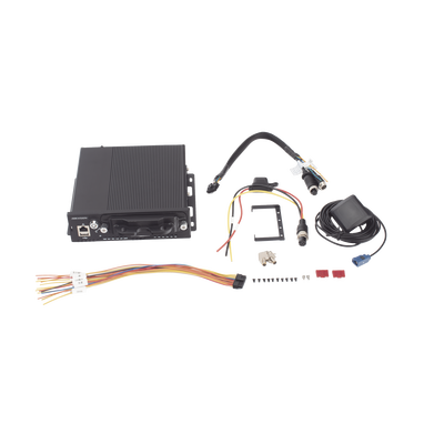 NVR Móvil de 4 Canales de 2 Megapixel / 4 PoE + 4 vía Switch Extendible / 2 Bahías de Disco Duro / Incluye Modulo GPS / conector RJ45