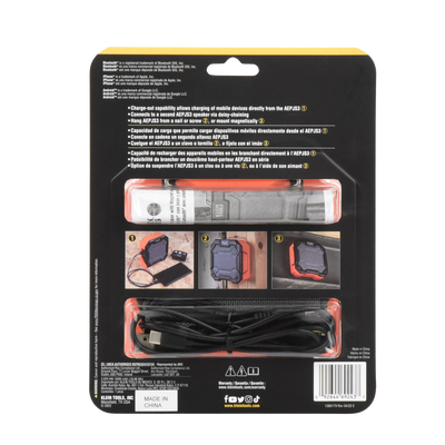 Bocina Portátil BLUETOOTH® con Imán y Gancho para Colgarse. Permite Altavoz Manos Libres con Micrófono Incorporado.
