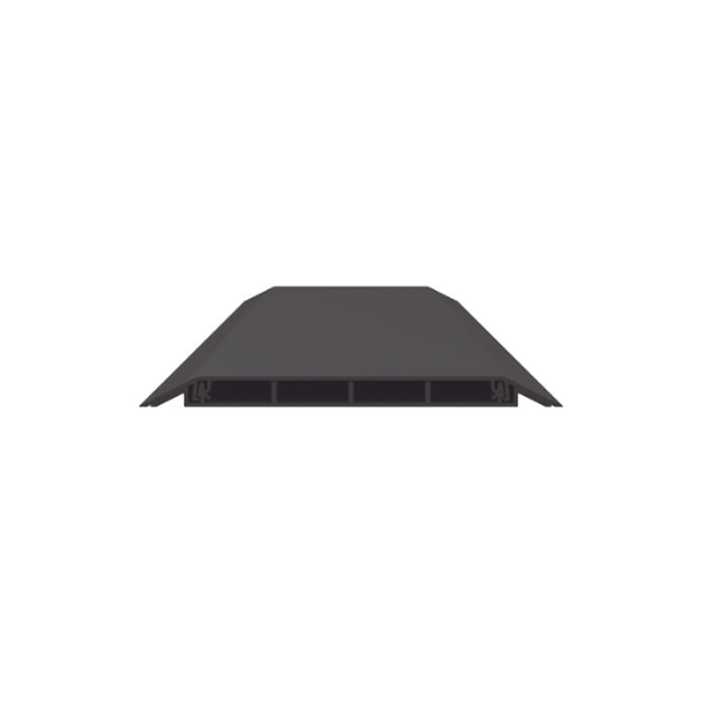 Canaleta de Piso de 4 Vías, Material PVC Rígido, 6 ft de largo, 176 mm de Ancho, Color Negro