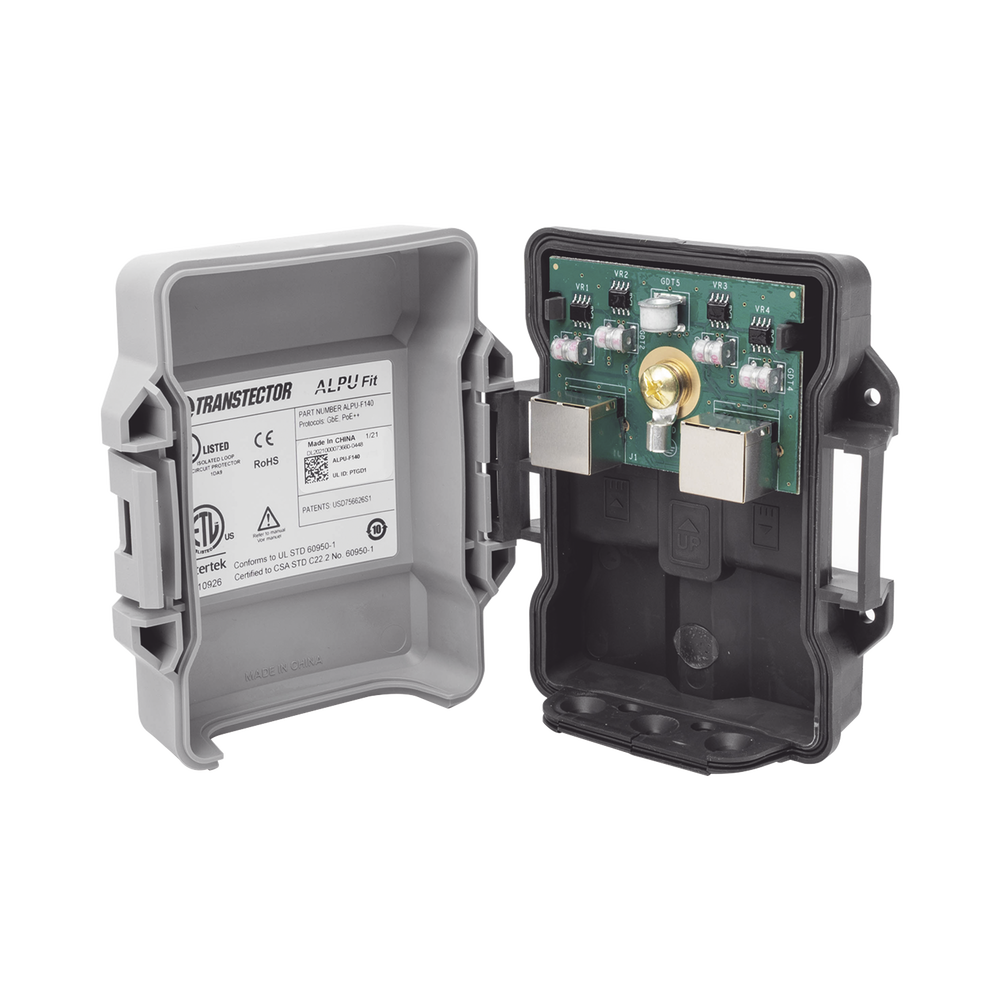 Protector PoE Exterior Gigabit / Tecnología Híbrida SASD+GDT / 100W PoE++ / RJ45 Blindado / IP65 / Enlaces Inalámbricos