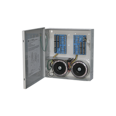 Fuente de poder ALTRONIX de 24 @ 25 Amper o 28 VCA @ 20 Amper, para 16 cámaras / Voltaje de entrada en 115 Vca / Con capacidad de baterías de respaldo / Requieren baterías