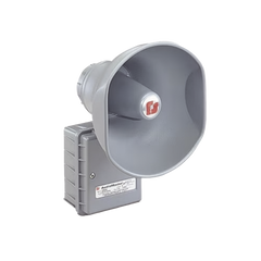 AudioMaster® Altavoz de bocina reentrante para megafonía y anunciamiento público, 15 W de Potencia, Listado contra incendios UL, Color Gris