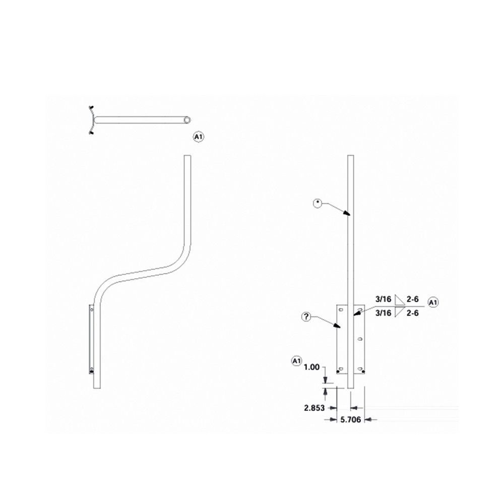 Soporte para montaje en poste compatible con linea de antenas OMNI-B